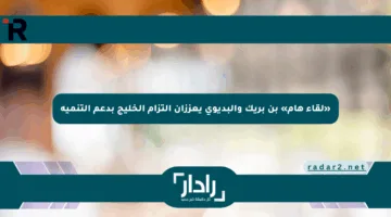 «لقاء هام» بن بريك والبديوي يعززان التزام الخليج بدعم التنمية